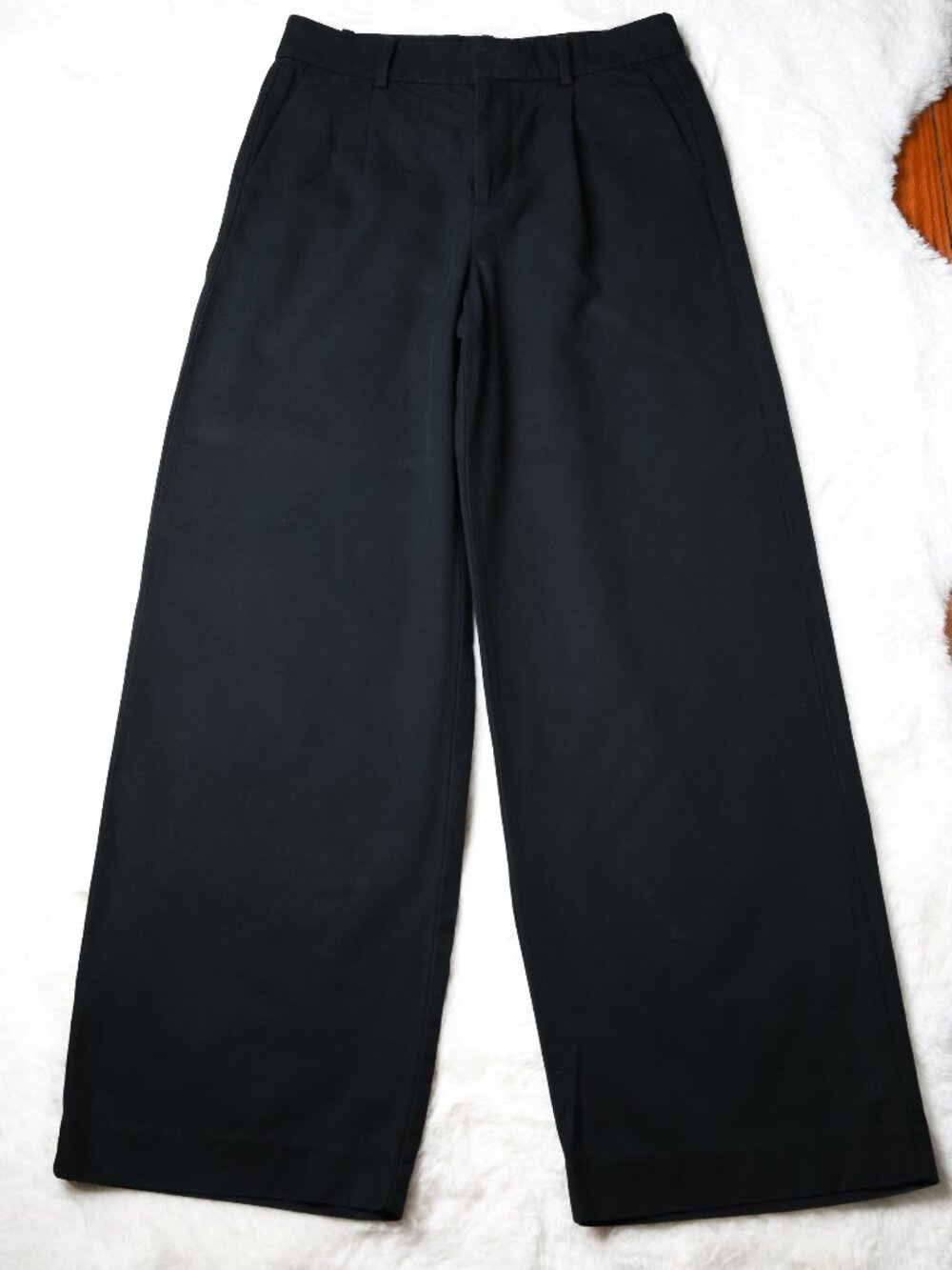 MADEWELL The Slouchy Straight Cotton Linen Blend Twill Pants